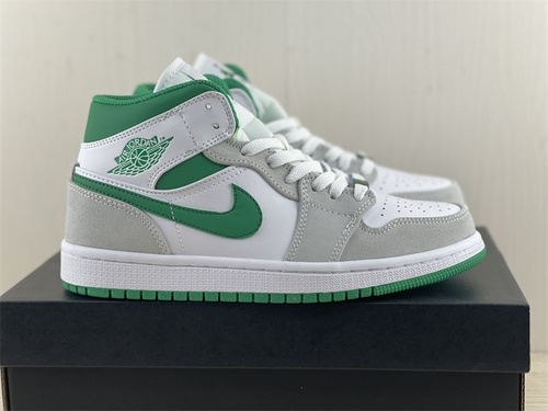 Original version_ Air Jordan 1 MID white green gray classic color scheme number_ DC7294-103_ full code shipment 36--45-0d69c35d